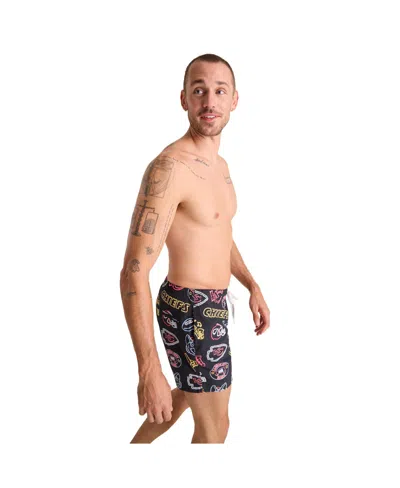 Chubbies Men's 5.5" Black San Francisco 49ers The Neon Lined Classic Swim Trunks In Gold