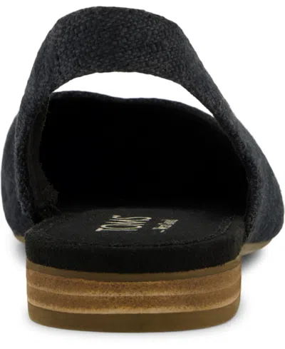 Toms Women's Alene Slingback Flat Two Tone Slub In Black