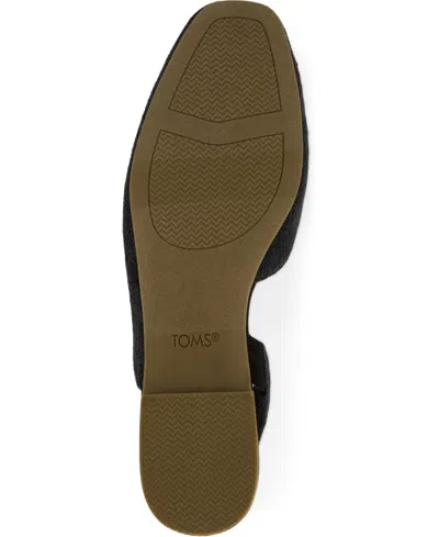 Toms Women's Alene Slingback Flat Two Tone Slub In Black