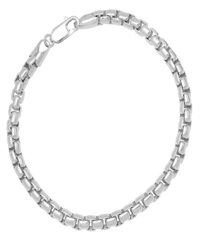 Steeltime Unisex Sterling Silver Box Link Chain Bracelet