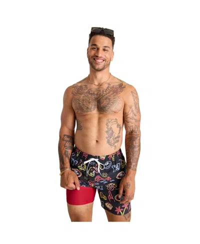 Chubbies Men's 5.5" Black San Francisco 49ers The Neon Lined Classic Swim Trunks