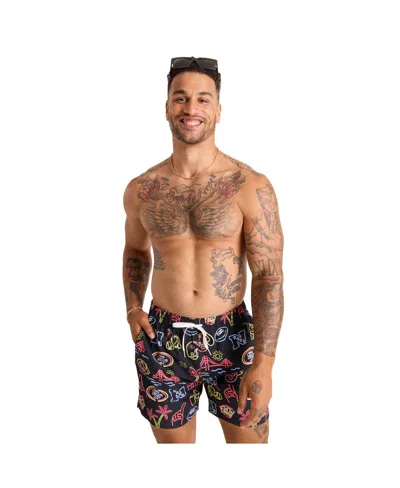 Chubbies Men's 5.5" Black San Francisco 49ers The Neon Lined Classic Swim Trunks