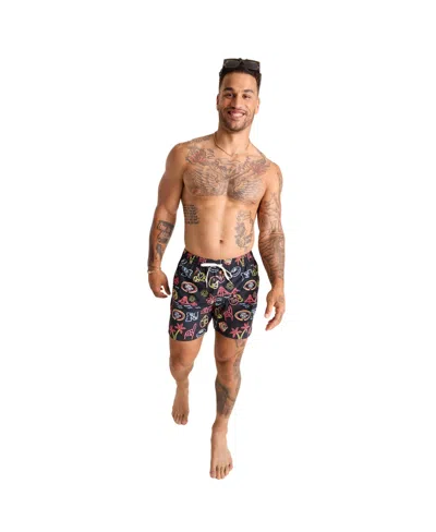 Chubbies Men's 5.5" Black San Francisco 49ers The Neon Lined Classic Swim Trunks