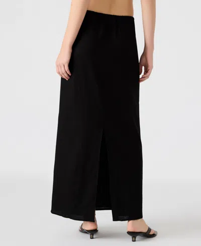 Steve Madden Cadi Linen Drawstring Waist Maxi Skirt