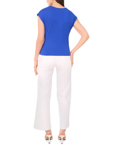 Sam & Jess Women's V-neck Twist-front Short Sleeve Top