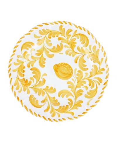 Vietri Arezzo Yellow Round Platter