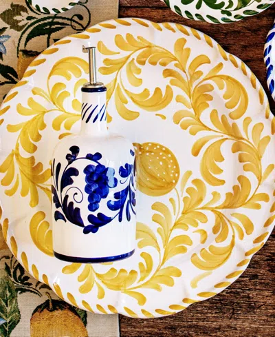 Vietri Arezzo Yellow Round Platter