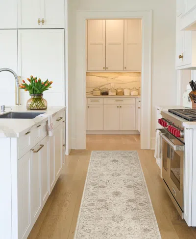 Nourison Home Shadows Shw07 2'2"x12' Runner Area Rug In Neutral