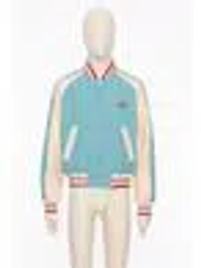 Valentino Bomber Jacket Wool Embroidered Back In Multi