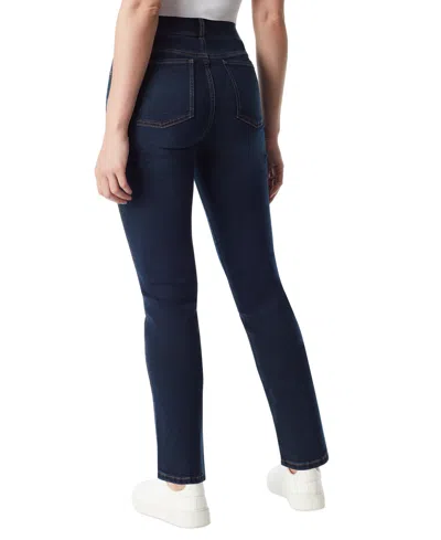 Gloria Vanderbilt Petites Womens Tummy Slimming Denim Straight Leg Jeans
