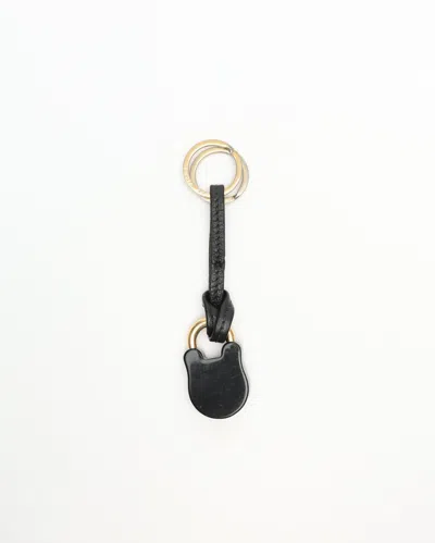 Loewe Charm Key Ring In Black