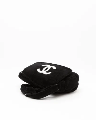 Pre-owned Chanel Novelty Cc Teddy Bag In Black