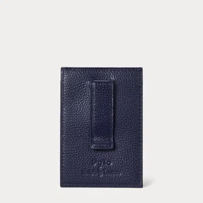 Ralph Lauren Plaid Leather Money Clip Card Case