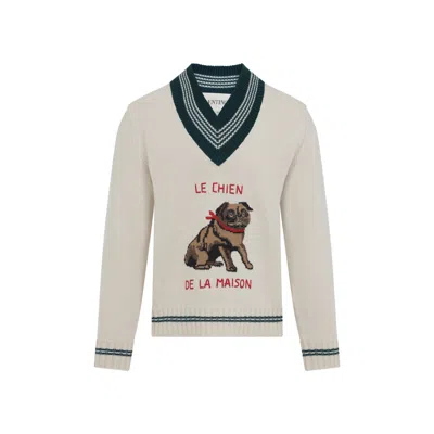 Valentino Garavanile Chien De La Maison Sweater In Neutral