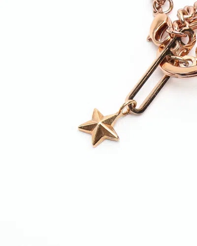 Celine Céline Charm Key Ring In Gold