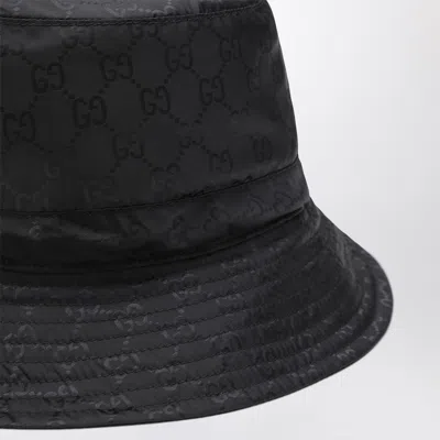 Gucci Women Reversible Gg Nylon Bucket Hat In Black