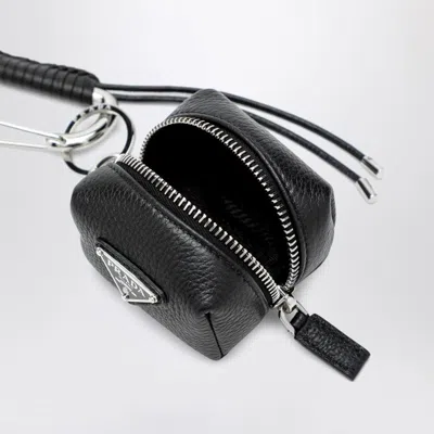 Prada Black Leather Bag Charm Men