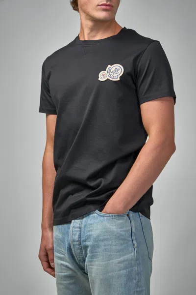 Moncler Crewneck T Shirt Featuring Multiple Patches