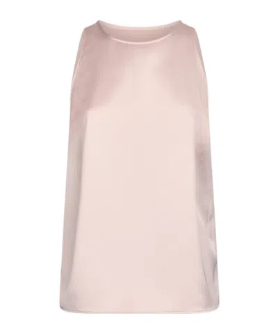 Liu •jo Liu Jo Pink Satin Top With A Bow In X0681