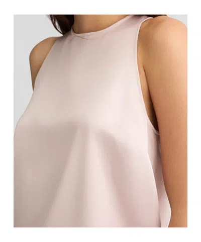 Liu •jo Liu Jo Pink Satin Top With A Bow In X0681