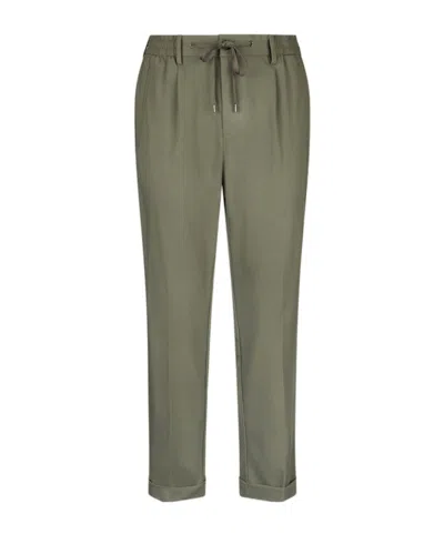 Liu •jo Drawstring-waist Trousers In Green