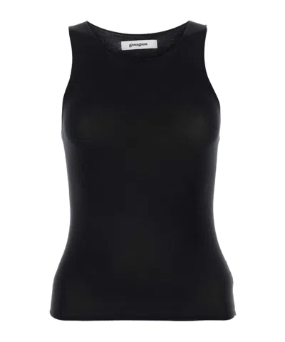 Gimaguas Sleeveless Crew Neck Stretch Fit Tank Top In Black