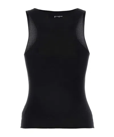 Gimaguas Sleeveless Crew Neck Stretch Fit Tank Top In Black