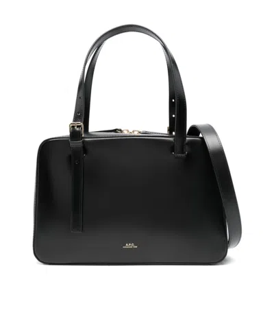 Apc A.p.c. Black Shoulder Bag With Versatile Carrying Options In Black