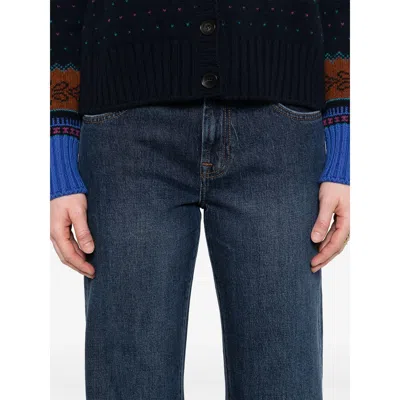 7 For All Mankind Tess Wide-leg Denim Jeans In Blue