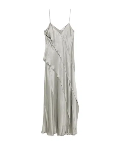 Antonelli V-neck Strapless Dress In Gray