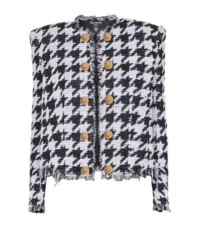 Balmain Blackwhite All-over Check Blazer