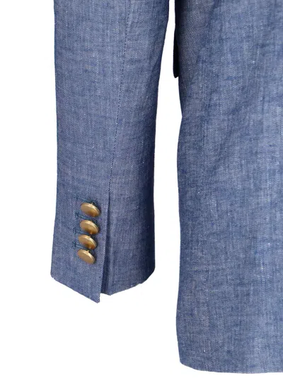 Tagliatore Tailored Jacket Double-breasted Design In Blue