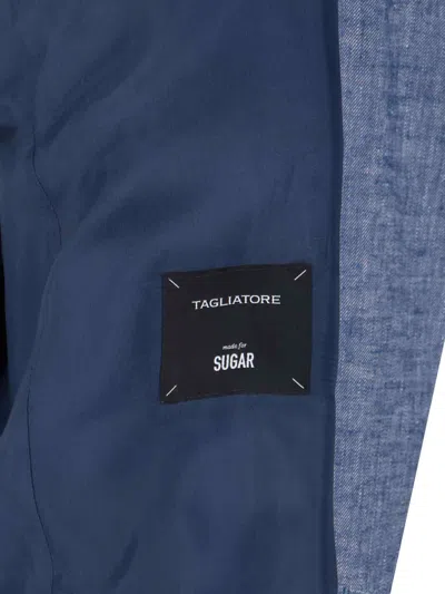 Tagliatore Tailored Jacket Double-breasted Design In Blue