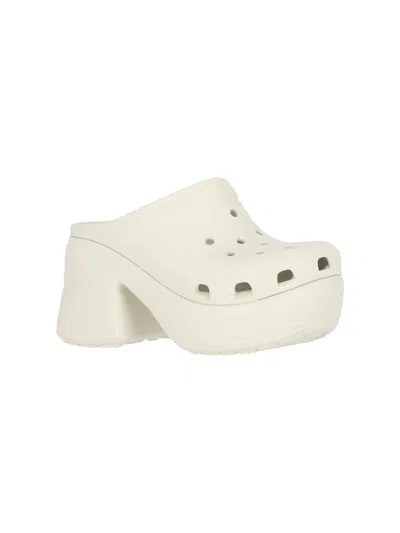 Crocs Mules Platform Siren In White