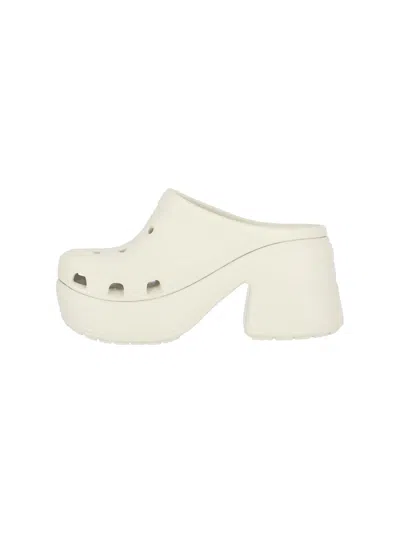 Crocs Mules Platform Siren In White