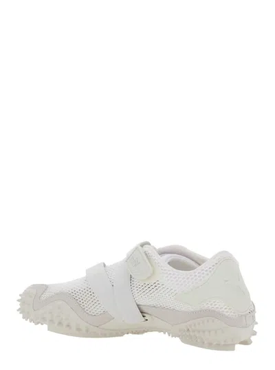 Puma ‘mostro' White Low Top Sneaker With Logo On Heel And Mesh Inserts In Neutral