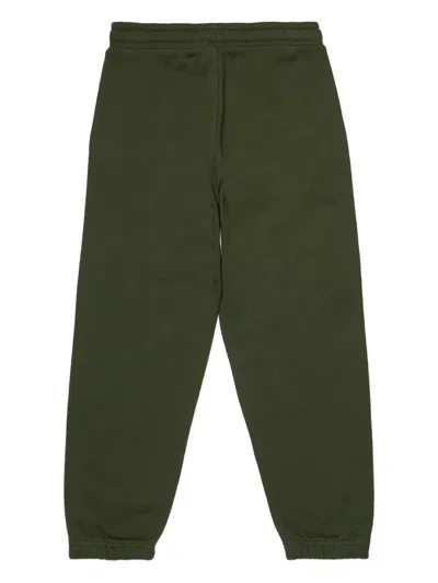 Diesel Kids Cotton Trackpants In Green