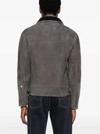 绒面皮机车夹克