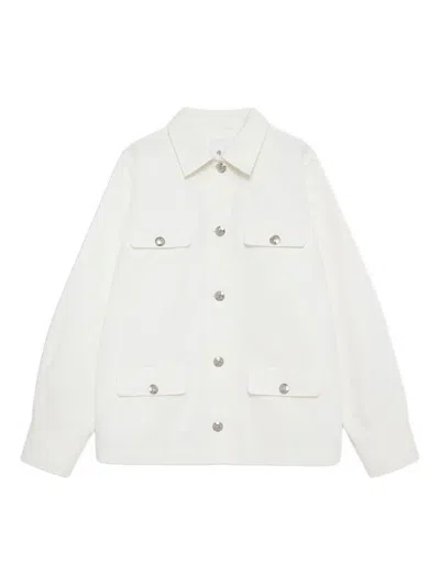 Anine Bing Button-up Oversized Jacket In White
