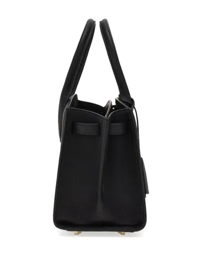 Ferragamo Structured Shoulder Bag Adjustable Strap In Black