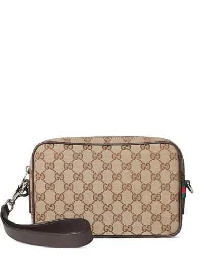 Gucci Gg Small Shoulder Strap Crossbody Bags Brown