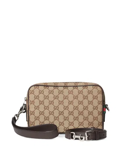Gucci Gg Small Shoulder Strap Crossbody Bags Brown