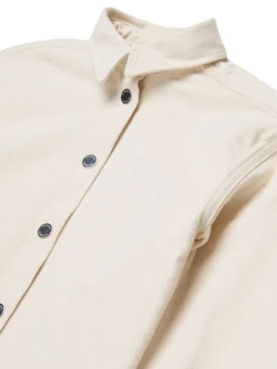 Max & Co Camicia Boxy In Drill Di Cotone In Neutral