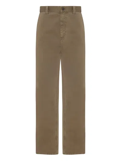 The Row Sharka Cotton Trousers In Brown
