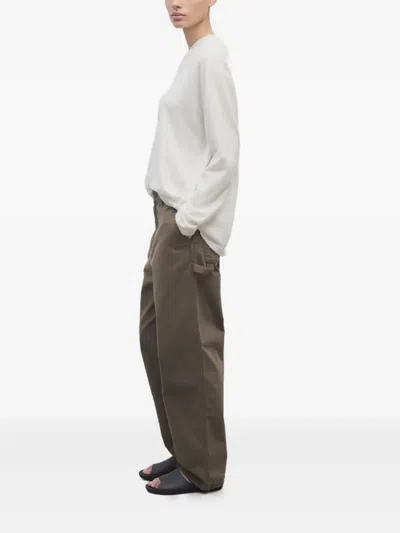 The Row Sharka Cotton Trousers In Brown