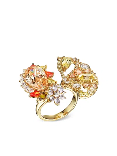 Anabela Chan 18kt Gold Vermeil Lemon Slice Multi-stone And Diamond Ring In Gold