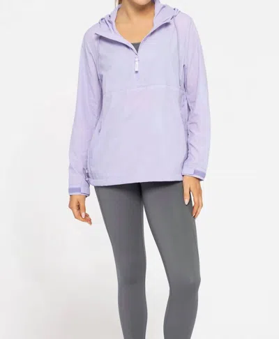 Mono B Hi-lo Zip-up Nylon Running Jacket In Lavender