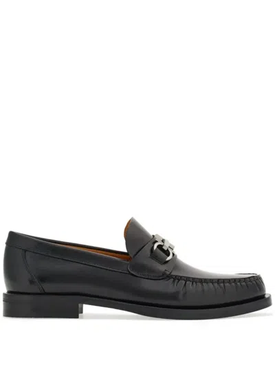 Ferragamo Fort Gancini Leather Loafers
