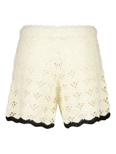 Zimmermann Rhiannon Crochet Short Cream/black