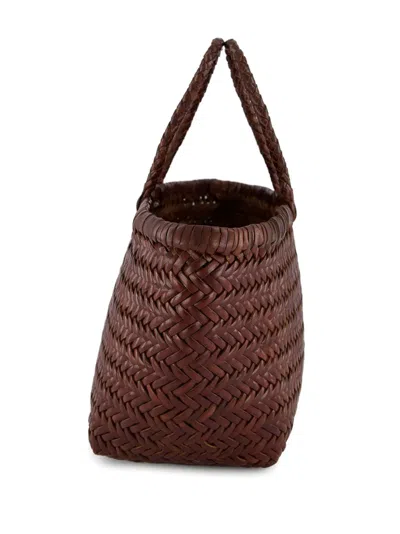 Dragon Diffusion Small Bamboo Triple Jump Tote Bag In Burgundy